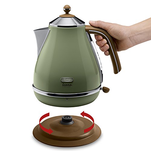 De'Longhi KBOV 2001.GR Wasserkocher (1.7 l, Retro-Look) olive - 4