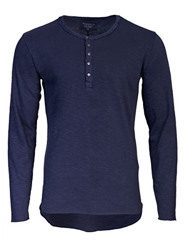 TREVOR'S KJELL Langarmshirt mit Knopfleiste für Herren - midnight