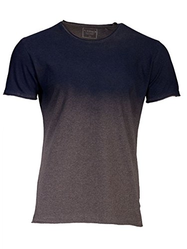 TREVOR'S KARIM Herren T-Shirt mit Spray Effekt aus 100% Bio-Baumwolle - midnight