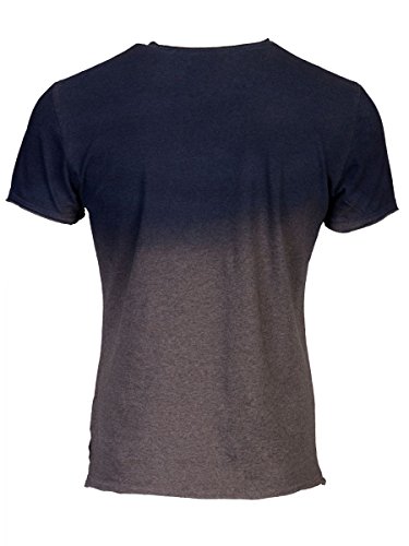 TREVOR'S KARIM Herren T-Shirt mit Rundhalsausschnitt und Spray Effekt aus 100% Bio-Baumwolle - soziale fair trade Kleidung, Mode vegan und nachhaltig Color midnight, Size S - 2