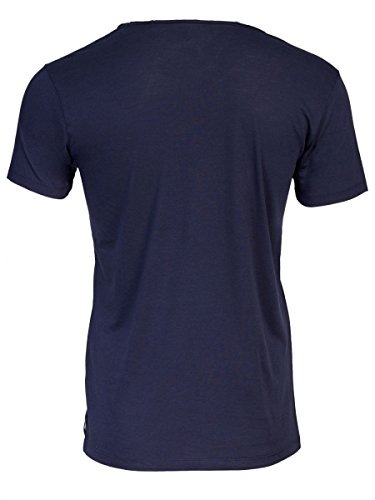 TREVOR'S KENO Herren T-Shirt mit V-Ausschnitt aus Lyocell und Bio-Baumwolle - soziale fair trade Kleidung, Mode vegan und nachhaltig Color midnight, Size S - 2