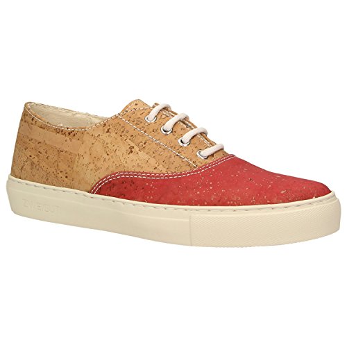 ZWEIGUT® echt #406 vegane Damen Sneaker aus Kork - rot