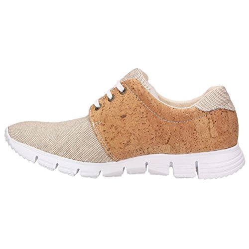 ZWEIGUT Hamburg- Echt #408 vegane Kork-Sneaker mit Flexibler Laufsohle Unisex Schuhe, Schuhgröße:42, Farbe:Beige-Kork - 3