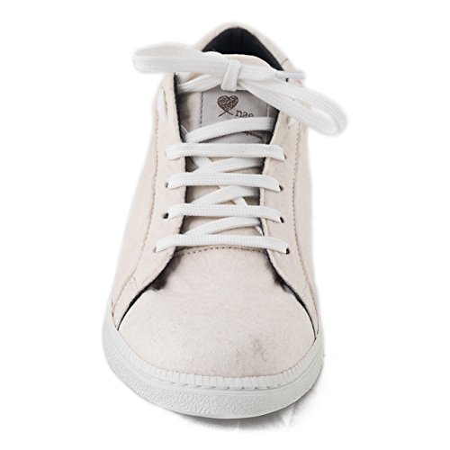 NAE Basic White - Sneaker, der aus dem innovative Obermaterial Piñatex, einem Stoff, der aus den Blättern der Ananas hergestellt wird - vegane Schuhe (44) - 3