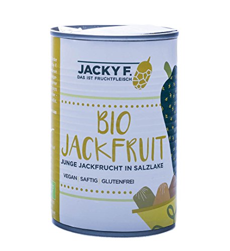 Jacky F. Bio Jackfruit, Junge Jackfrucht in Salzlake, 3er Pack (3 x 400 g Dose)