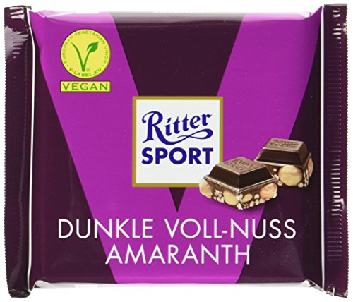 Ritter SPORT Dunkle Voll-Nuss Amaranth (10 x 100 g) - vegane Schokolade