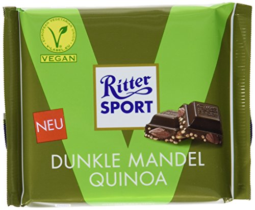Ritter SPORT Dunkle Mandel Quinoa (10 x 100 g) - Vegane Schokolade