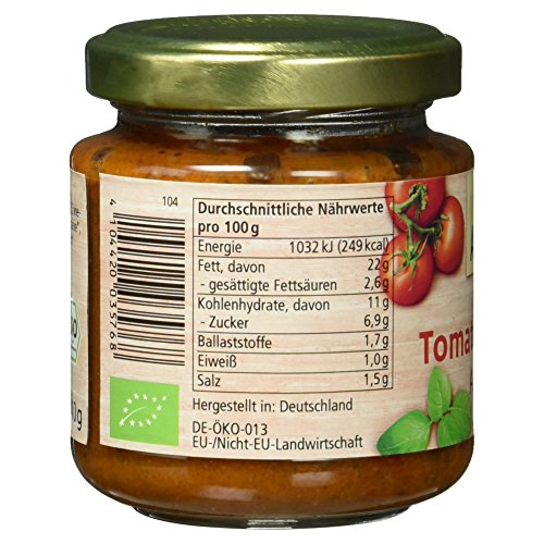 Alnatura Bio Brotaufstrich Tomate-Basilikum, vegan, 6er Pack (6 x 110 g) - 5
