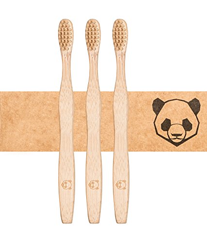 bambusliebe - Bambus Zahnbürste für Kinder - Bambus-Viskose Borsten - 3er Pack