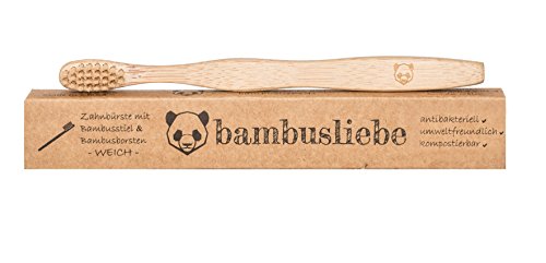 ✮ bambusliebe ✮ 3er Pack Bambus Zahnbürste für Kinder ♻ weiche Bambus-Viskose Borsten ♻ Nachhaltig ✅ Vegan ✅ Kompostierbar ✅ Antibakteriell ✅ BPA-frei ✅ - 3