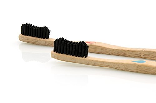 Madhu Bambus Zahnbürste im 4er-Set – vegan und biologisch abbaubare Holz Zahnbürste mit Naturborsten - 5