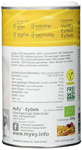 MyEy EyGelb, BIO Eigelb-Ersatz, vegan, sojafrei, cholesterinfrei, 2er Pack (2 x 200 g) - 5