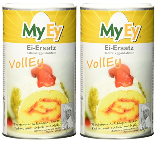 MyEy VollEy Ei-Ersatz, natürlich & voll aufschlagbar, universell einsetzbar, lactosefrei & vegan, 2er Pack (2 x 200 g) - 2