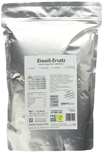 MyEy EyWeiß, Eiweiß-Ersatz, vegan, natürlich & voll aufschlagbar, mit pflanzlichen Proteinen, glutenfrei, 1er Pack (1 x 1 kg) - 4