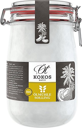 Ölmühle Solling Bio Kokosöl nativ im Bügel-Glas - 1 Liter