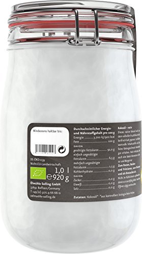 Ölmühle Solling Bio Kokosöl nativ im Bügel-Glas 1000ml - 2