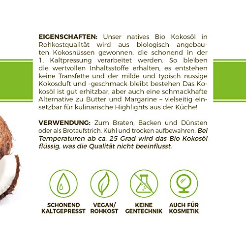 MeaVita Bio Kokosöl, nativ – 1000 ml - 3