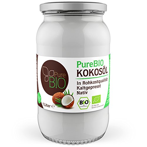 PureBIO Kokosöl nativ und kaltgepresst - 1 Liter