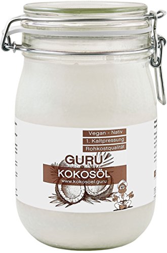 Guru Kokosöl nativ & naturrein - Rohkost & Vegan - 1000ml