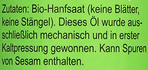 Seitenbacher Bio Hanf Öl rein nativ, kaltgepresst/1 Pressung, 1er Pack (1 x 250 g) - 3