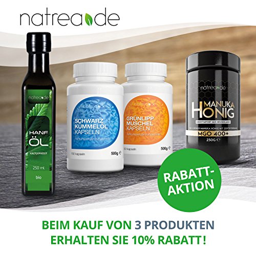 Natrea Bio Kürbiskernöl aus der Steiermark | kaltgepresst ✔ 100% reines BIO-Öl ✔ in 250 ml Lichtschutzflasche (1 x 0,25 l) - 4