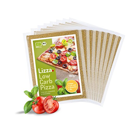 Lizza Low-Carb Pizzateig aus Lein- und Chiasamen - Bio (8 x 180g)