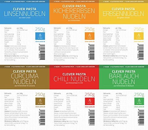 Clever Pasta 6-er Pack Startpaket (6 x 250 g) - 3