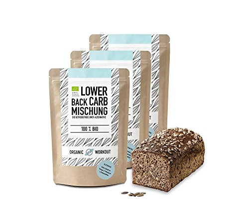 Organic Workout Low-Carb-Brot-Backmischung 3er Pack - 100% Bio