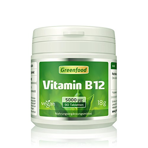 Greendfood Vitamin B12 (Methylcobalamin) - 5000 mcg - 90 Tabletten