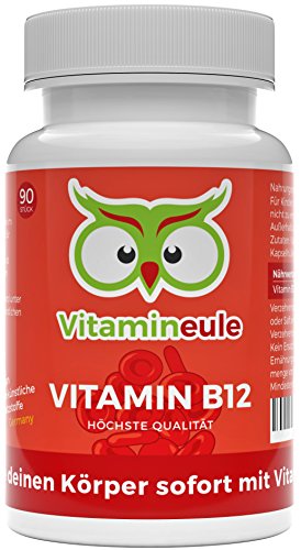 Vitamin B12 Kapseln 1000mcg Methylcobalamin von Vitamineule® - vegan