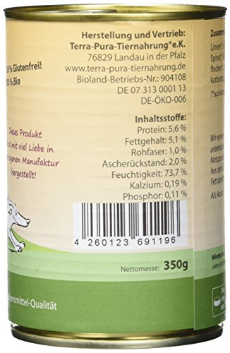Terra Pura Bio Hundefutter Linsenmahlzeit 350 g, 12er Pack (12 x 350 g) - 4