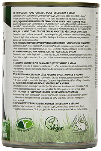 YARRAH Bio Hundefutter Vega, Getreidefrei mit Cranberries 380 g, 12er Pack (12 x 380 g) - 3