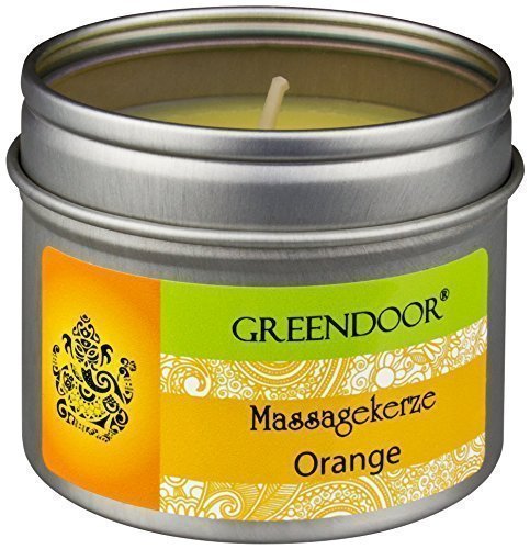 Greendoor BIO Massagekerze Orange - BIO Sojawachs & BIO Babassuöl - 100ml