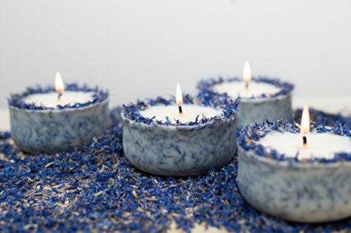 Duftkerze Soja Lavendel Beige Blau Kerze aus Bio Sojawachs ätherisches Lavendel Öl Geschenk - 8