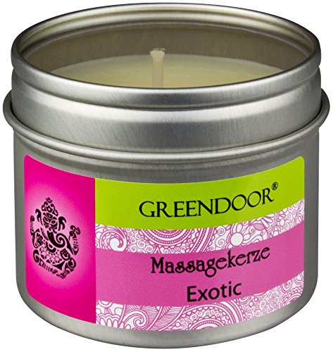 Greendoor Natur Massagekerze Exotic - aus BIO Sojawachs & Babassu - 100ml