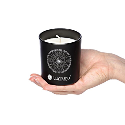 Deluxe Aroma Massagekerze Lavakuss, pflegendes Massagewachs in hochwertigem Glas, Massage Duftkerze aus natürlichen Soja & Kokosölen - 2