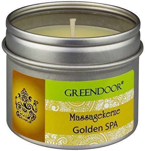 Greendoor BIO Massagekerze Golden SPA - BIO Sojawachs & BIO Babassuöl - 100 ml