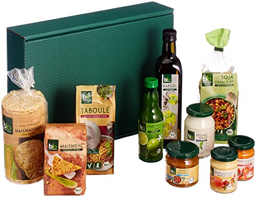 biozentrale vegane Geschenkbox / Geschenkidee - enthält 10 BIO-Produkte