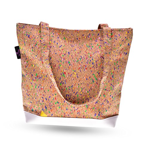 lila Tulpe - Schultertasche Ruby - hochwertige Damen-Handtasche mit Reißverschluss - aus Kork