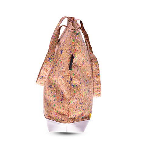 lila Tulpe - Schultertasche Ruby / hochwertige Damen Handtasche / Umhängetasche mit Reißverschluss aus Kork und veganem Leder / leicht, vegan und nachhaltig - 7