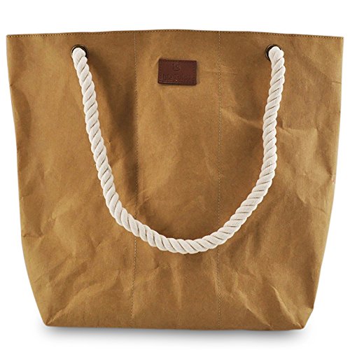 lila Tulpe - Shopper Holly - hochwertige Damen-Einkaufstasche aus waschbaren Papier mit Lederoptik