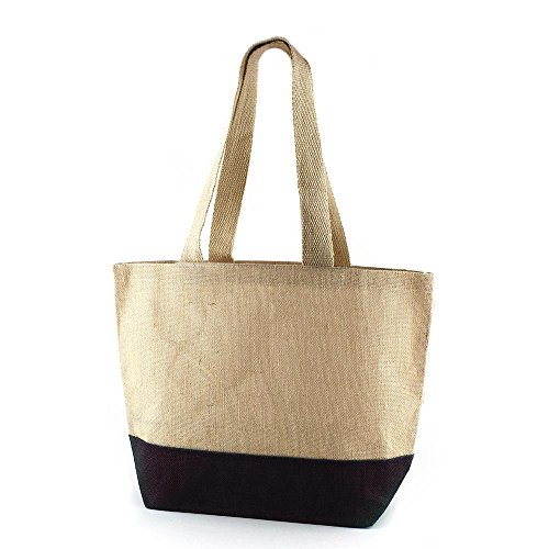 Fiji Jute Shopper / Strandtasche - jute-schwarz - 47 x 34 x 15cm