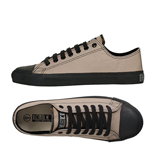 Ethletic Black Cap LoCut - moon rock grey / black - veganer low Sneaker