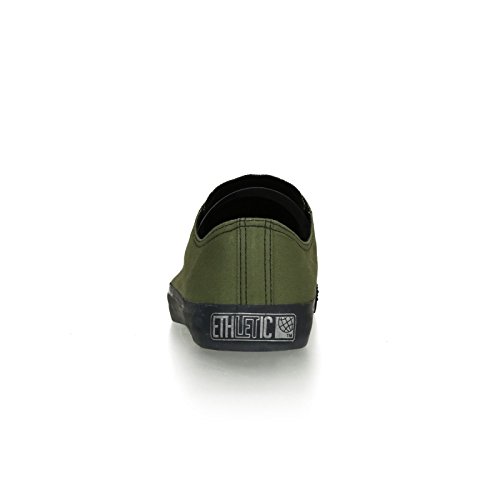 Ethletic Black Cap vegan LoCut - Farbe camping green / black aus Bio-Baumwolle Größe 42 - 4