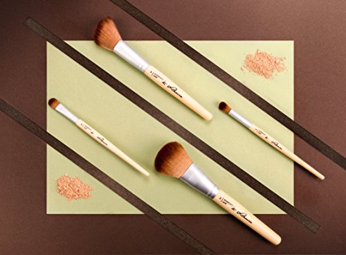 Schminkpinsel-Set Vegan von Luvia Cosmetics – 8 Make-Up Pinsel im Pinselset mit nachhaltigen Bambus-Griffen und einer Pinseltasche – Tierversuchsfreie Kosmetik - 7