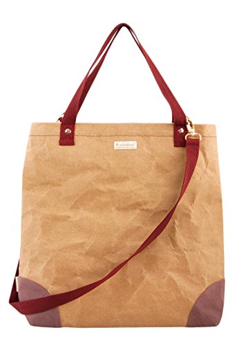 Adelheid Damen Abenteurerin Einkaufstasche Veganes Leder Henkeltasche, Grau (Silbergrau), 10x45x40 cm - 2