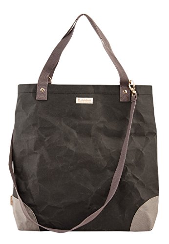 Adelheid Damen Frohnatur Einkaufstasche Veganes Leder Henkeltasche, Grau (Silbergrau), 10x45x40 cm - 2