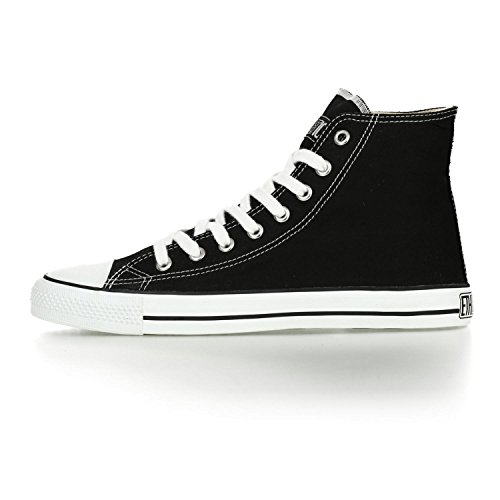 Ethletic Sneaker vegan HiCut – Farbe jet black / white aus Bio-Baumwolle – high Sneaker - 3