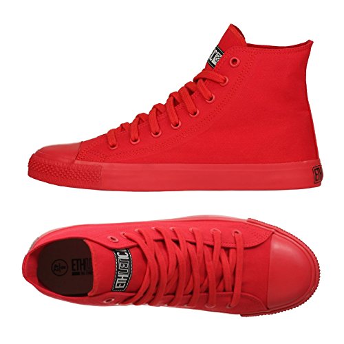 Ethletic Sneaker Monochrom vegan HiCut / High-Sneaker aus Bio-Baumwolle - cranberry / rot