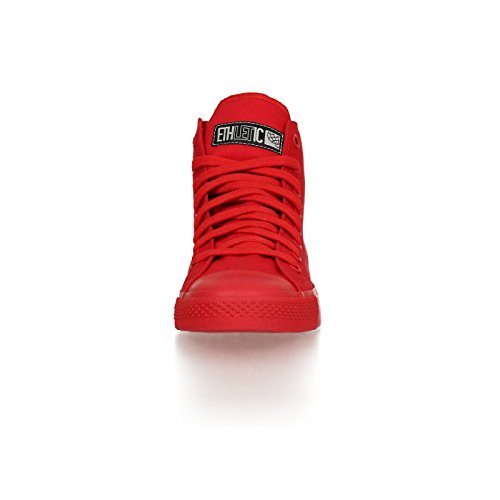 Ethletic Sneaker Monochrom vegan HiCut - Farbe cranberry aus Bio-Baumwolle Größe 40 - 6